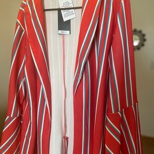 Lucky and blessed open front cardigan